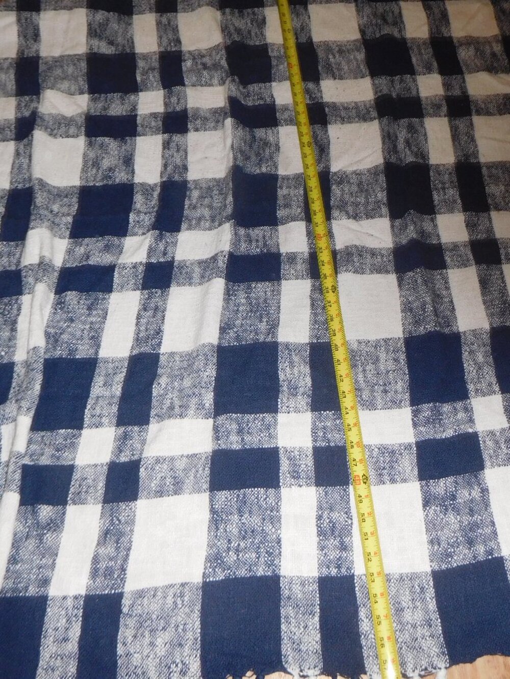 Blue Plaid Throw Blanket